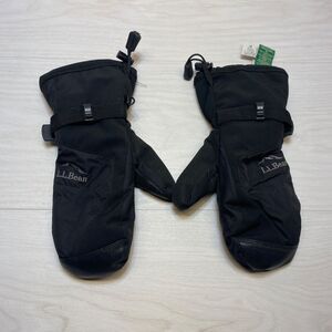 L.L.Bean Women’s PrimaLoft Gore-Tex Mittens Black Size M Winter Gloves Ski